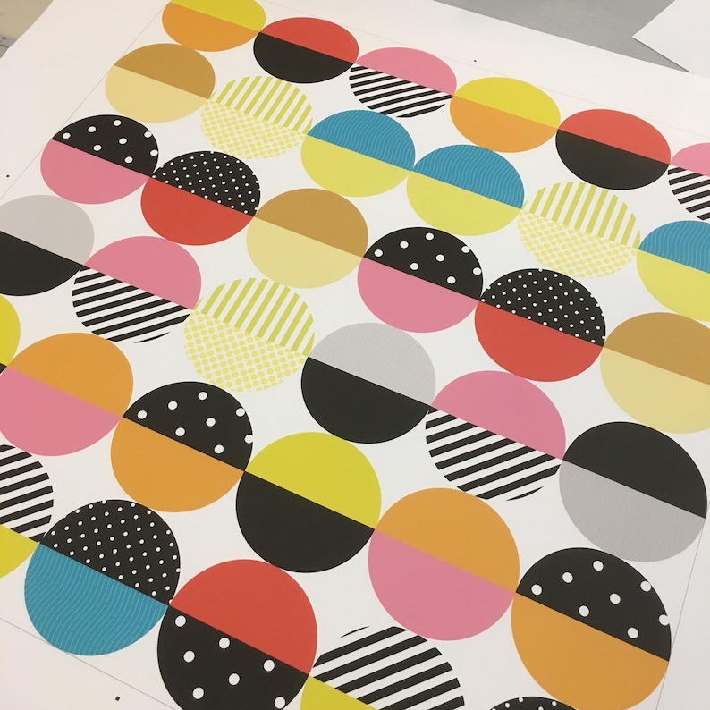 Color Pop Polka Dot Wall Decal 36 Confetti Patterned Wall Etsy
