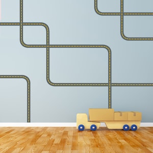 Road Wall Decals Curved and Straight for Cars and Vehicles (Repositionable)