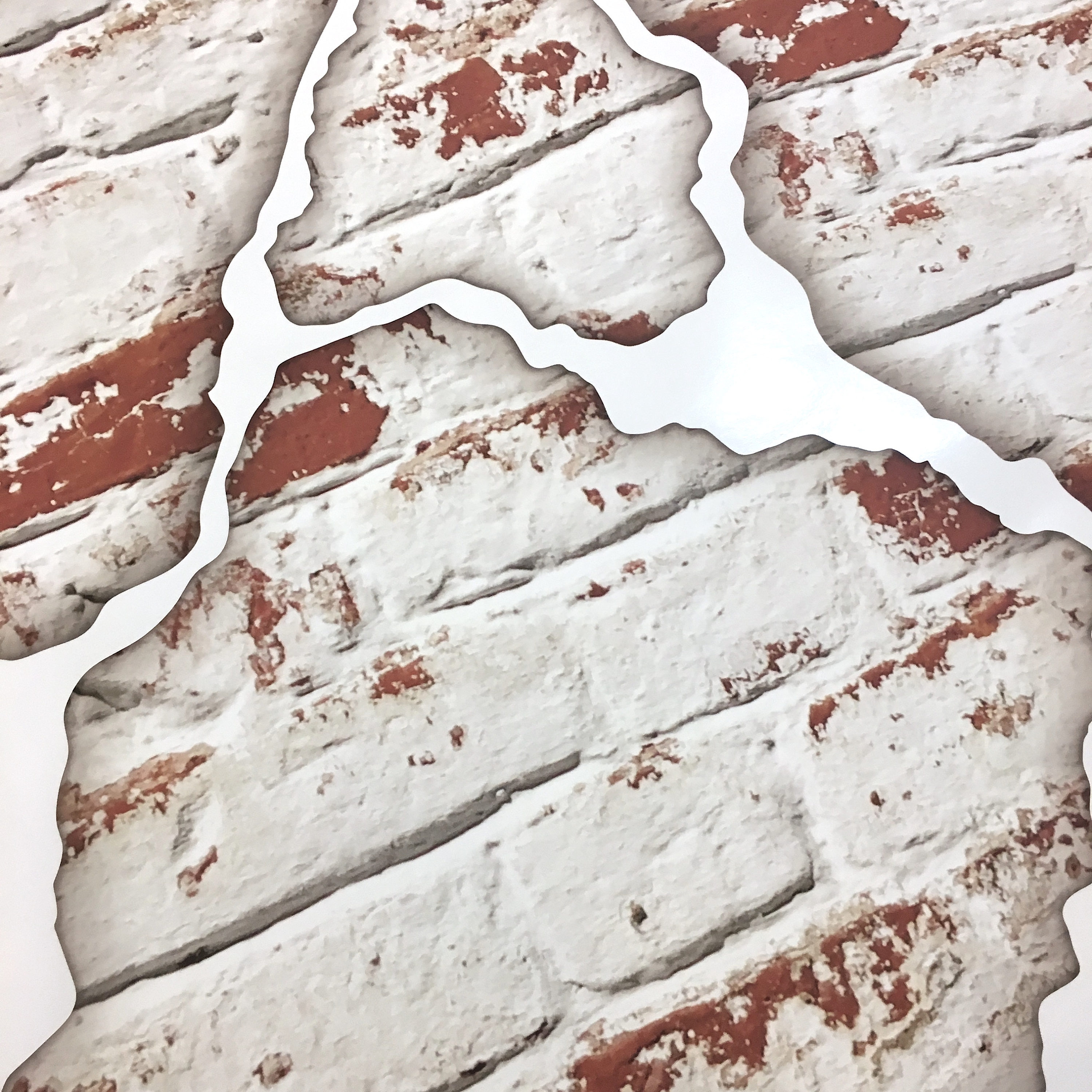 Faux White Brick Breakaway Wall Decals Removable & Reusable Etsy