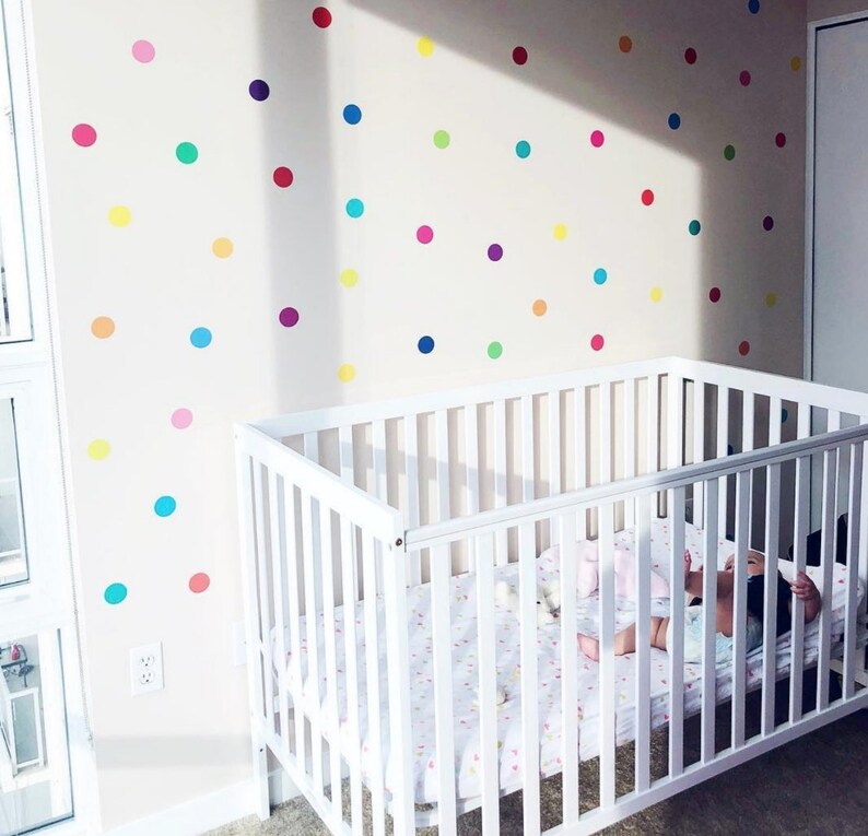 Dot Wall Decals 121 Mini Rainbow Dot Decals Confetti Polka Dot Etsy UK