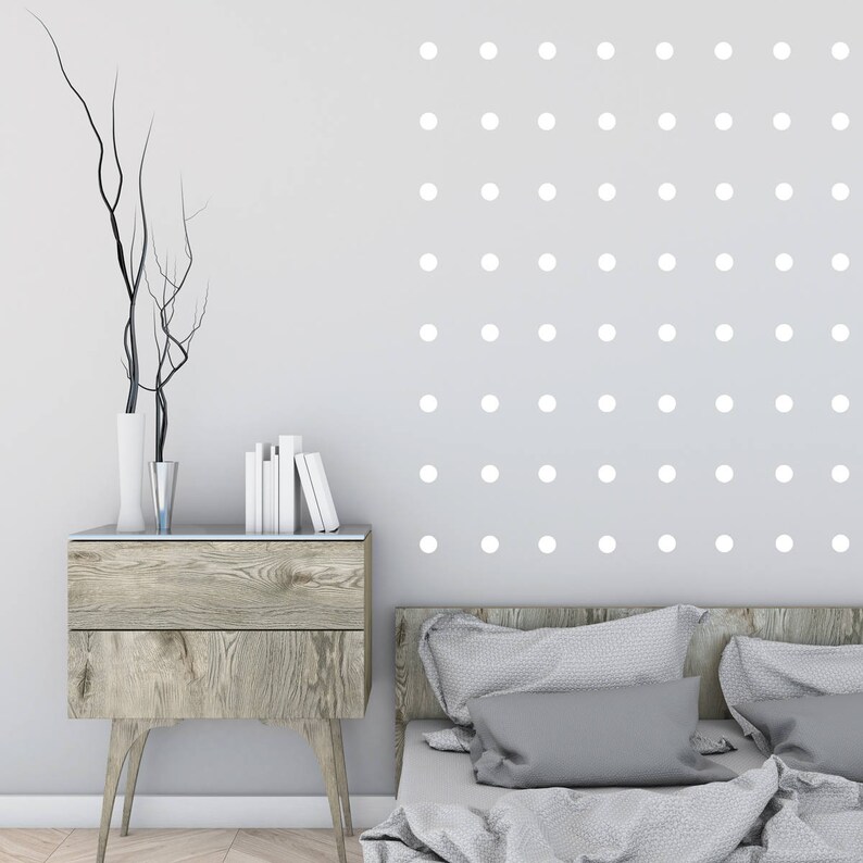 Metallic Silver or Gold Polka Dots Wall Stickers Peel and Etsy