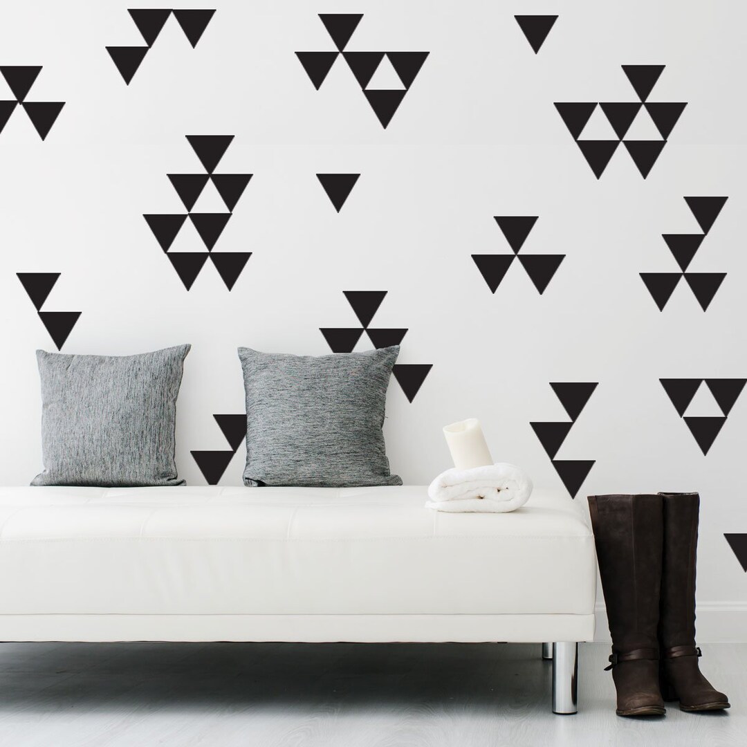 Large Triangle Wall Decals, Triangle Vinyl Decals, Peel and Stick ...