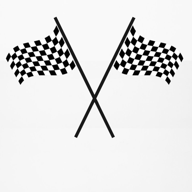 Large Racing Checkered Flags Wall Decals Removable and Etsy