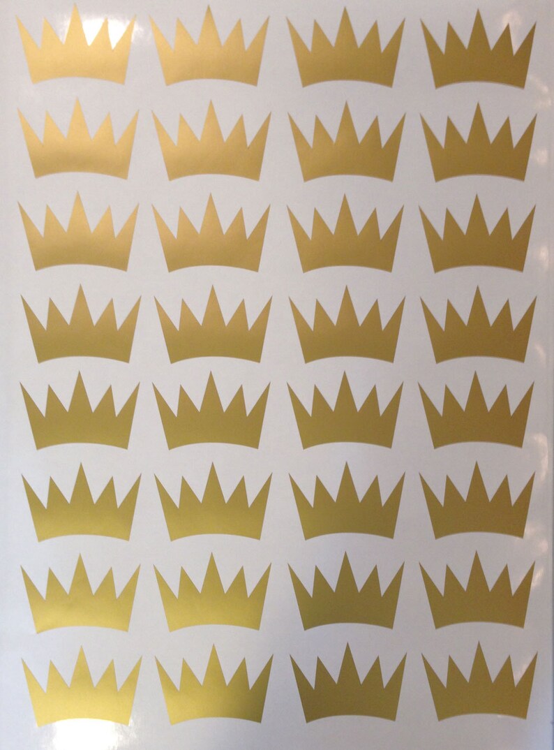 Princess Wall Decals Crown Wall Stickers Gold Princess Crown Etsy