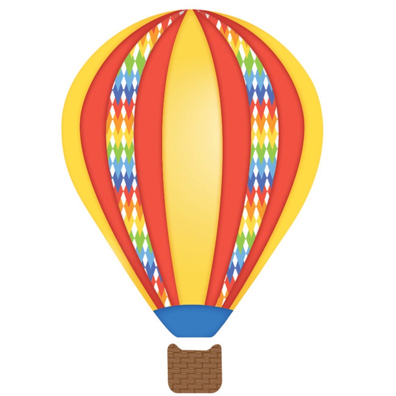 Hot Air Balloon Wall Decals With Cloud Decals Reusable & Etsy