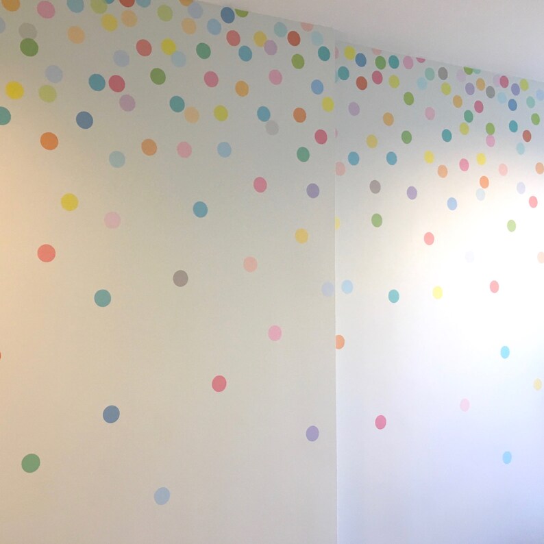 Polka Dot Wall Decals Mini Dots Sorbet Pastel Confetti Polka Etsy