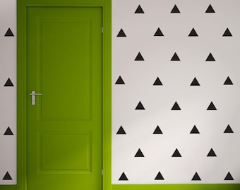 Large Triangle Wall Decals, Triangle Vinyl Decals, Peel and Stick Removable Triangle Wall Stickers