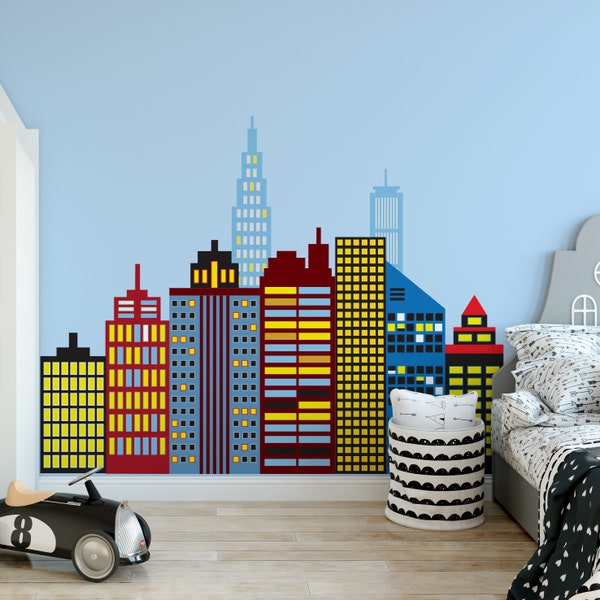 Superhero Wall Decal Etsy