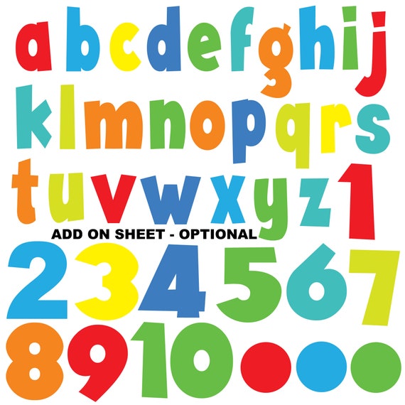 Pastel Rainbow Alphabet Wall Decals, ABC's, Eco Friendly Nursery Decor