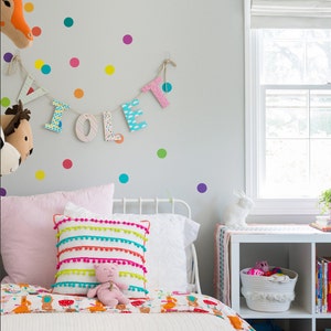 Dot Wall Decals 121 Mini Rainbow Dot Decals Confetti Polka Dot Wall Decals Peel and Stick Removable Nursery Wall Stickers image 7