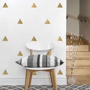 Large Triangle Wall Decals, Triangle Vinyl Decals, Peel and Stick Removable Triangle Wall Stickers