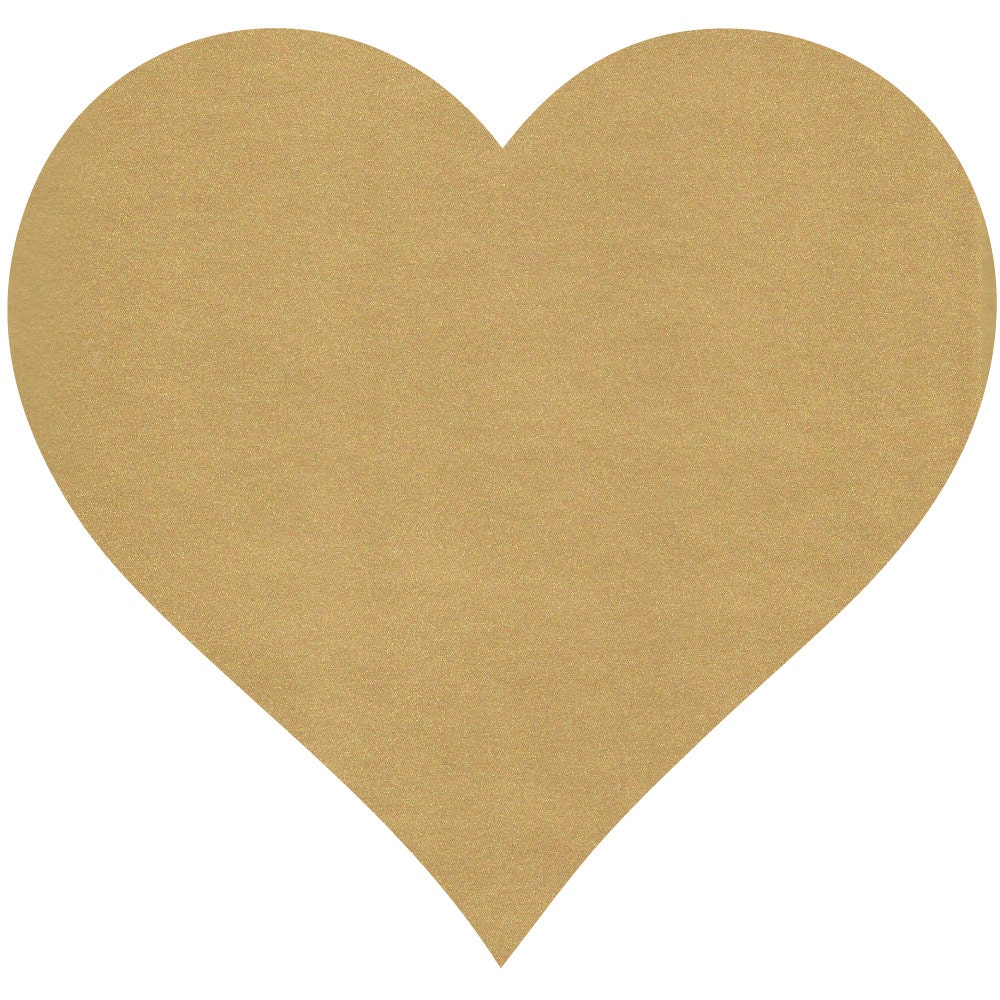 Large Metallic Gold or Silver Heart Wall Decal, Peel and Stick ...