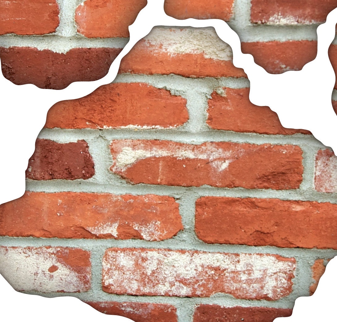 Brick Wall Hole Custom Sticker