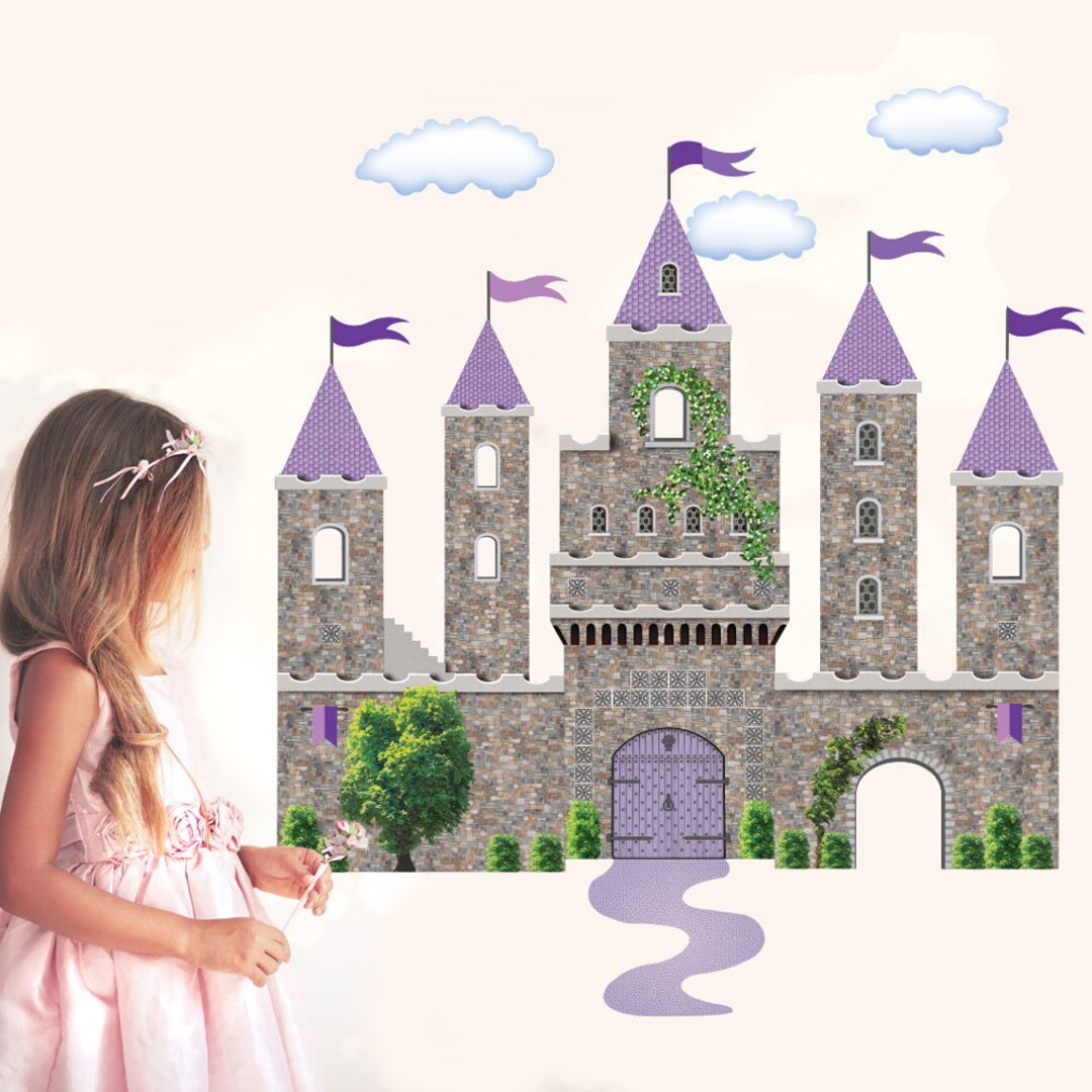 Castle Wall Decal Fairytale Princess Stickers Castle Stickers Fabric ...