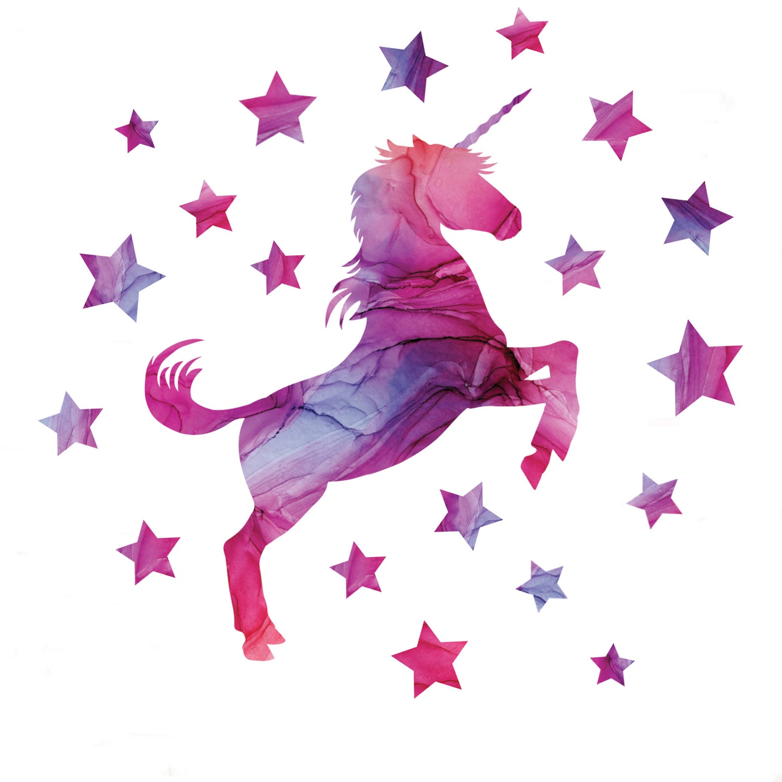 Unicorn Wall Decal Horse Wall Decal Unisex Nursery Wall Etsy