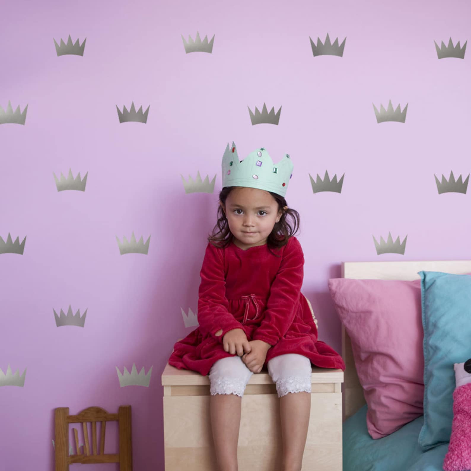 Princess Wall Decals Crown Wall Stickers Gold Princess Crown Etsy