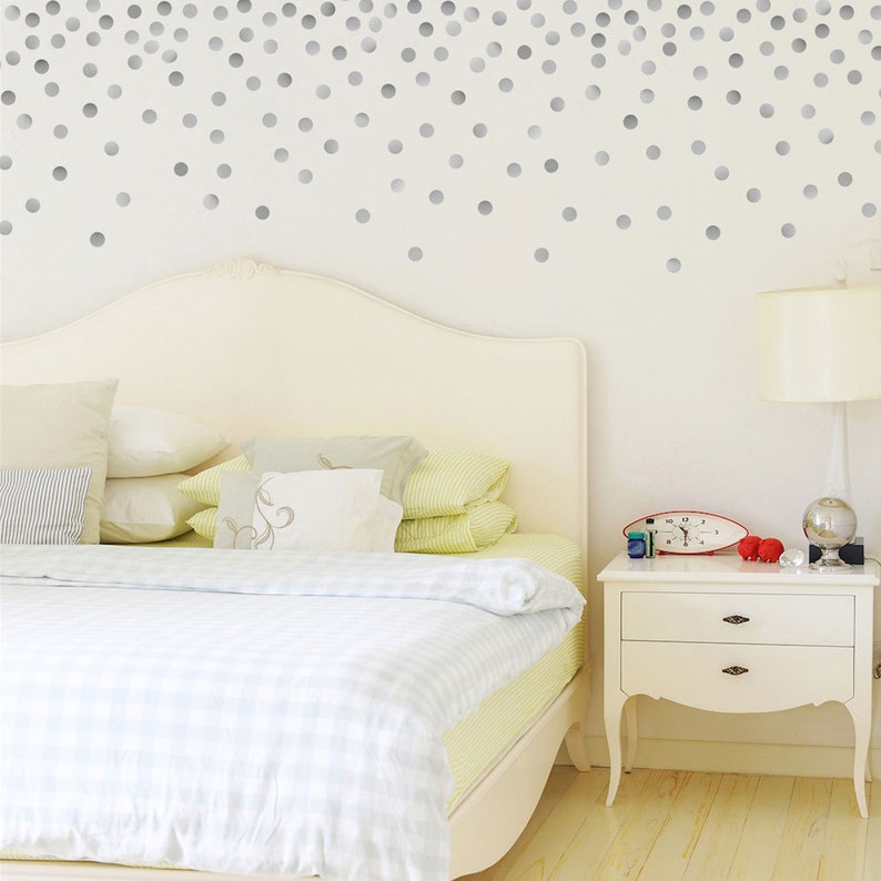 Metallic Silver or Gold Polka Dots Wall Stickers Peel and Etsy Canada