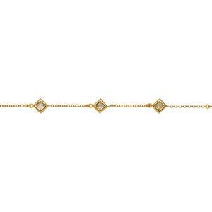 Ova Rose de France Amethyst and Diamond Bracelet