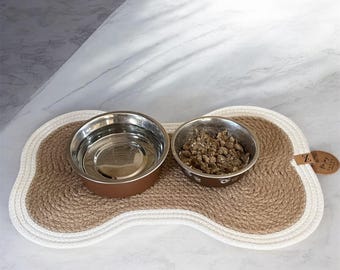 Bone Shaped Dog Food Placemat Waterproof Pet Mat for Dog Bowls Non-Slip Feeding Mat for Dogs Food Mat for Pet Accessories Best Pet Gifts
