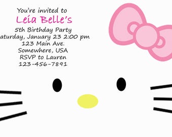 Helly Kitty Birthday or Event Invitation