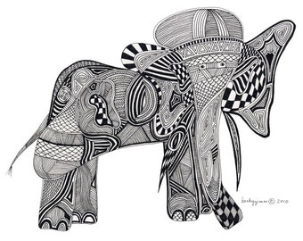 Elephant 5x7 Card