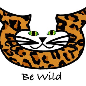 Cat Art Cards Cheetah Be Wild by beckyzimm image 1