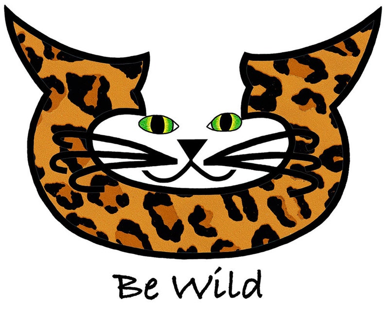 Cat Art Cards Cheetah Be Wild by beckyzimm image 1