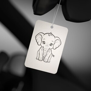 Elephant Car Air Freshener: New Car, Pine, Black Ice Scents image 7