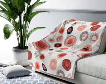 Abstract Circle Sherpa Fleece Blanket