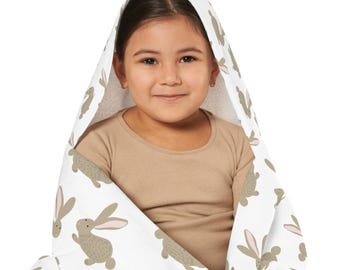 Bunnies, Kids Hooded Towel, Beach Towel, Bath Towel, Gift for Kids, Fun Graphic Towel