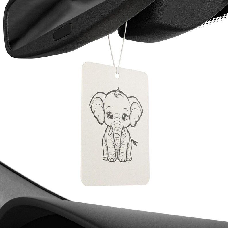Elephant Car Air Freshener: New Car, Pine, Black Ice Scents image 5