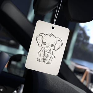 Elephant Car Air Freshener: New Car, Pine, Black Ice Scents image 1
