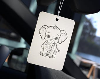Elephant Car Air Freshener: New Car, Pine, Black Ice Scents