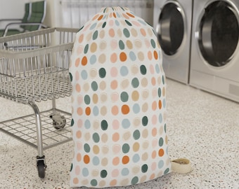 Polka Dot Laundry Bag: Stylish Dorm & Home Storage