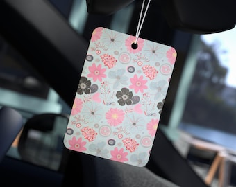 Floral Car Air Freshener: New Car, Pine & Black Ice Scents