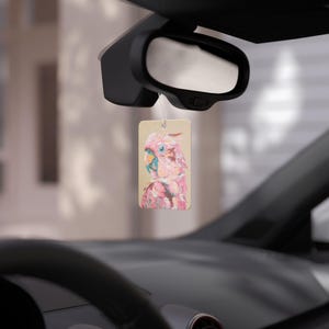 Pink Cockatoo Car Air Freshener: New Car, Pine & Black Ice Scents afbeelding 4