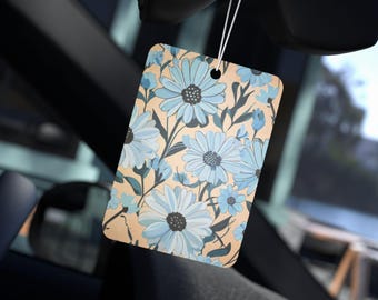 Floral Car Air Freshener - Fresh Scent, Vintage Decor, Auto Accessory, Gift for Her