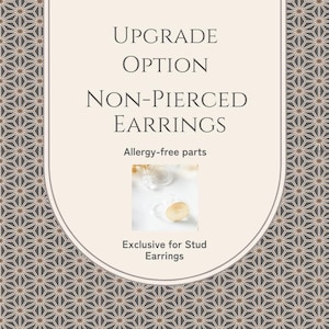 Upgrade Option Non-Pierced Earrings　Exclusive for Stud Earrings