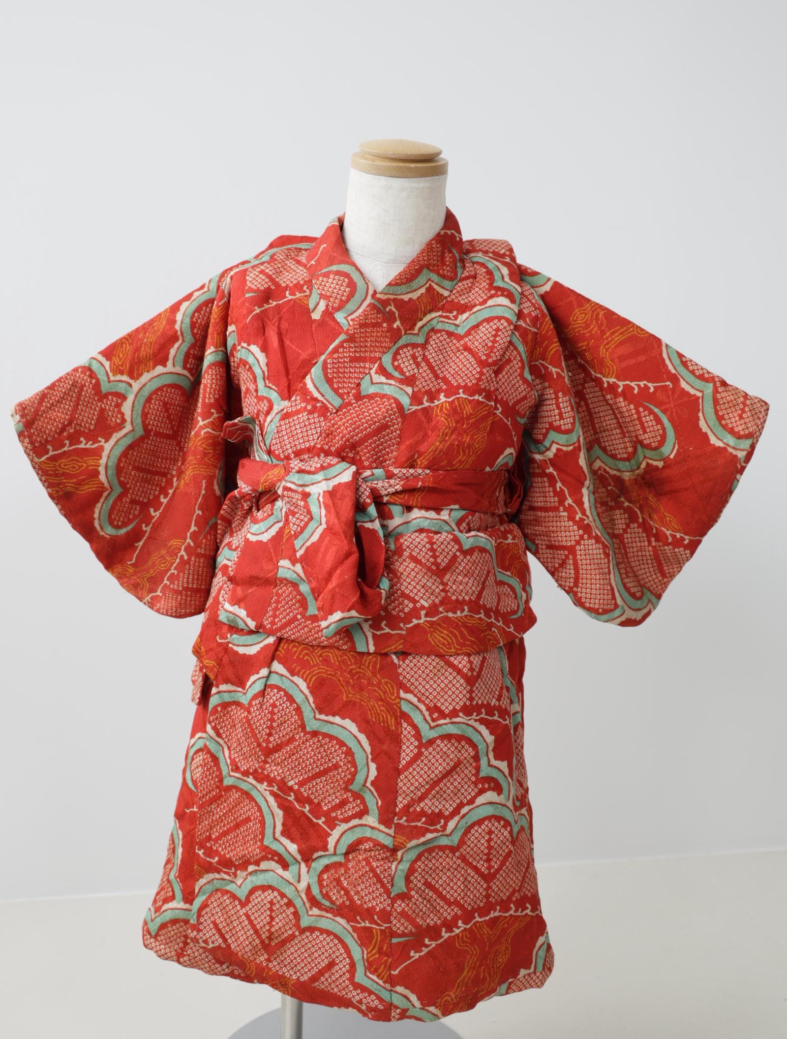 1930's Antique Japanese Kimono for Kids (2-3 Years) – Red