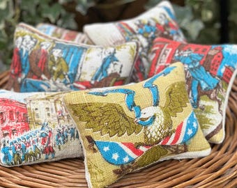 Sacchetti di lavanda a tema patriottico: riempitivo per ciotole in lino vintage, Betsy Ross