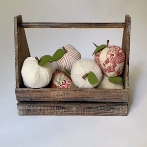 Vintage Textile Apples - Spring/Summer Decor - Bowl Filler - Pin Cushion - Shelf Decor