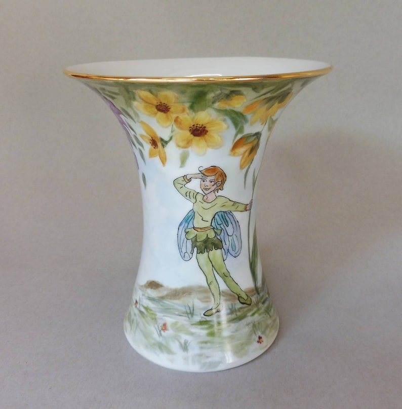 Garden Fairy Vase with Wisteria and Calendula image 2