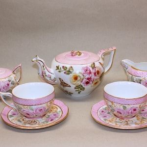Pink Rose Tea Set