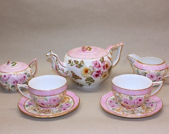 Pink Rose Tea Set