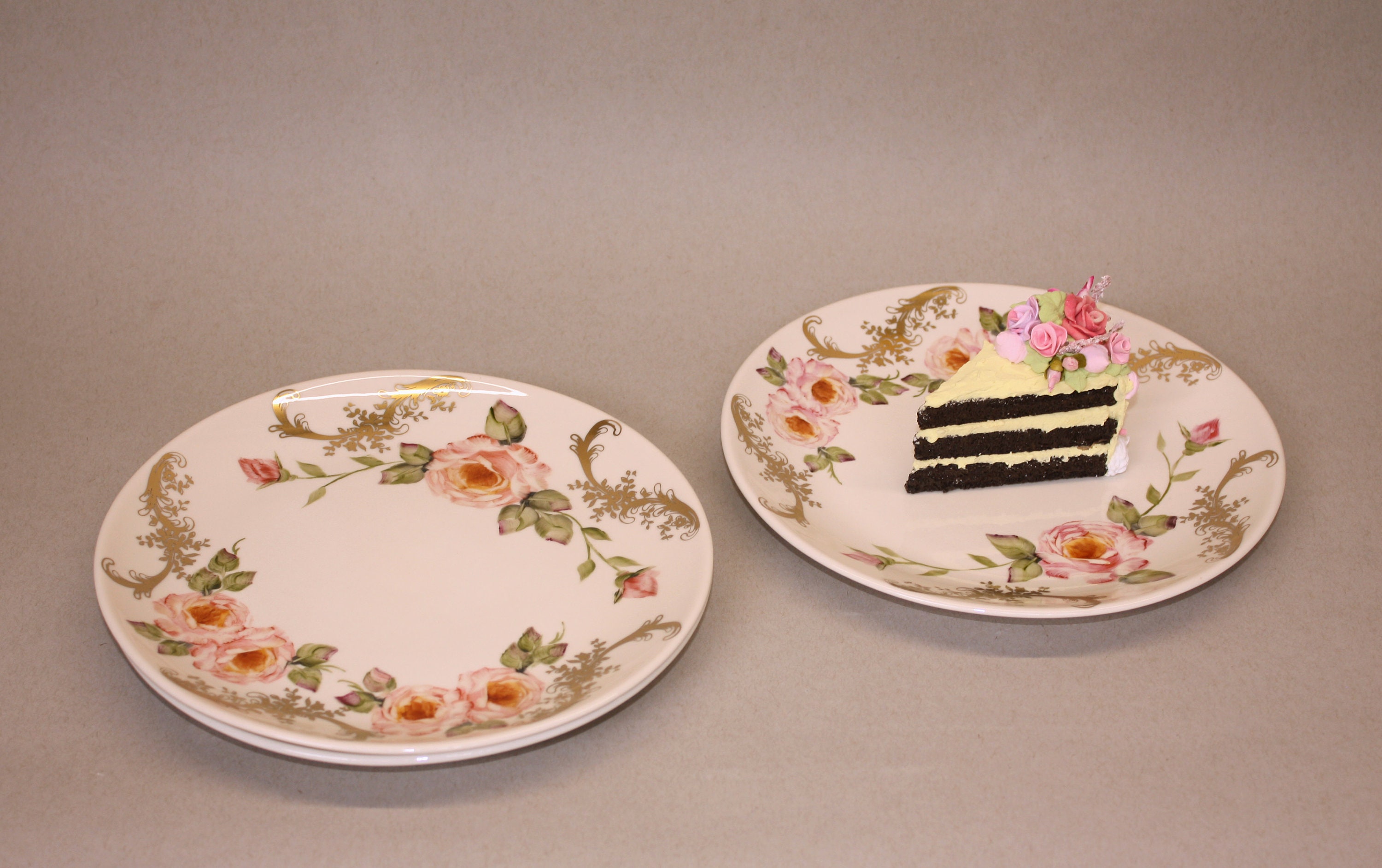 Pink Rose Leneige Dessert Plates