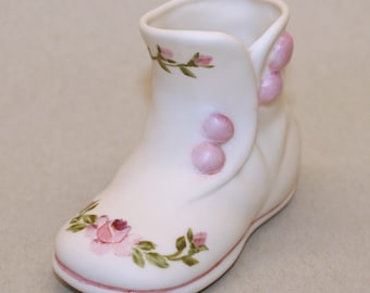 Pink Bisque Vintage Style Baby Bootie