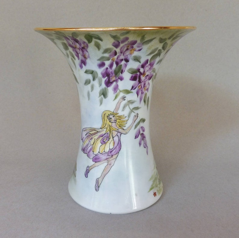 Garden Fairy Vase with Wisteria and Calendula image 1