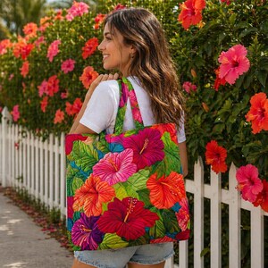 Hawaiian Quilt Tote Bag - Etsy display picture 2