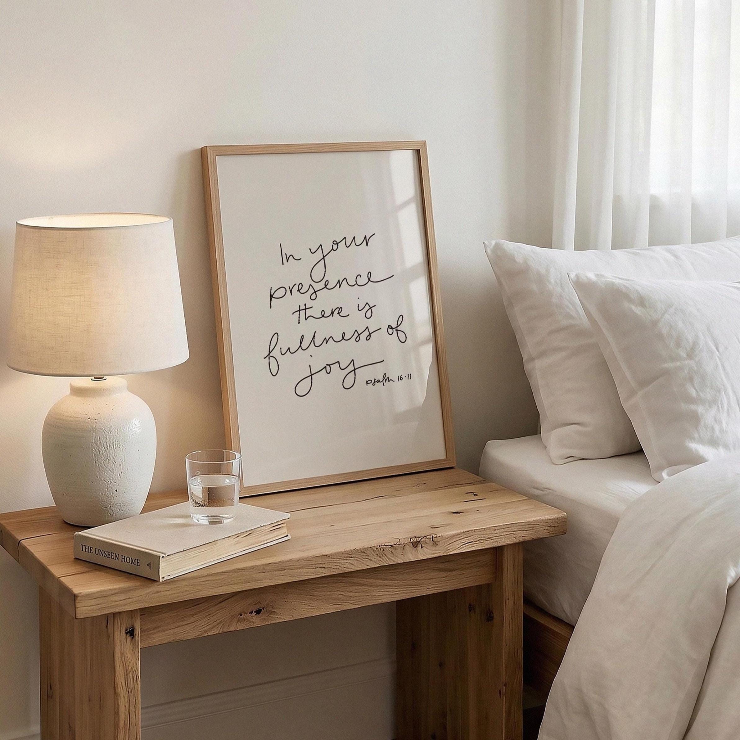 Psalm 16:11 Scripture Wall Art | Hand Lettered Bible Verse Print ...