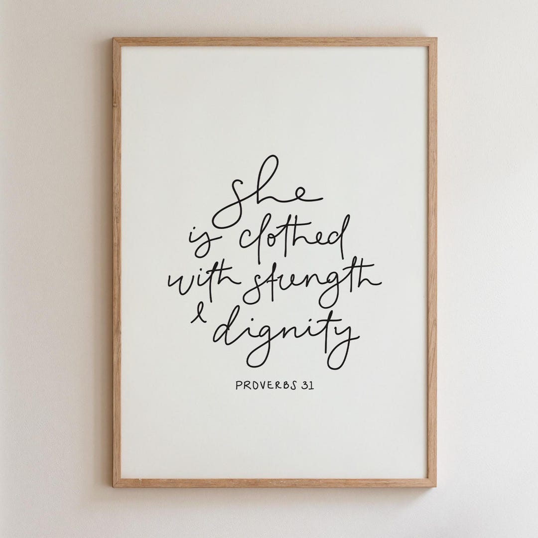 Proverbs 31 Scripture Print | Hand Lettered Bible Verse | Digital ...